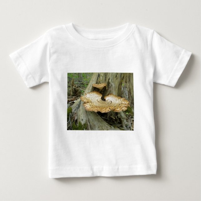 Camiseta Para Bebê Elementos de Coordenação de Fungos de Prateleira c (Frente)