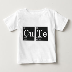 Camiseta Para Bebê Elementos periódicos do CU TE