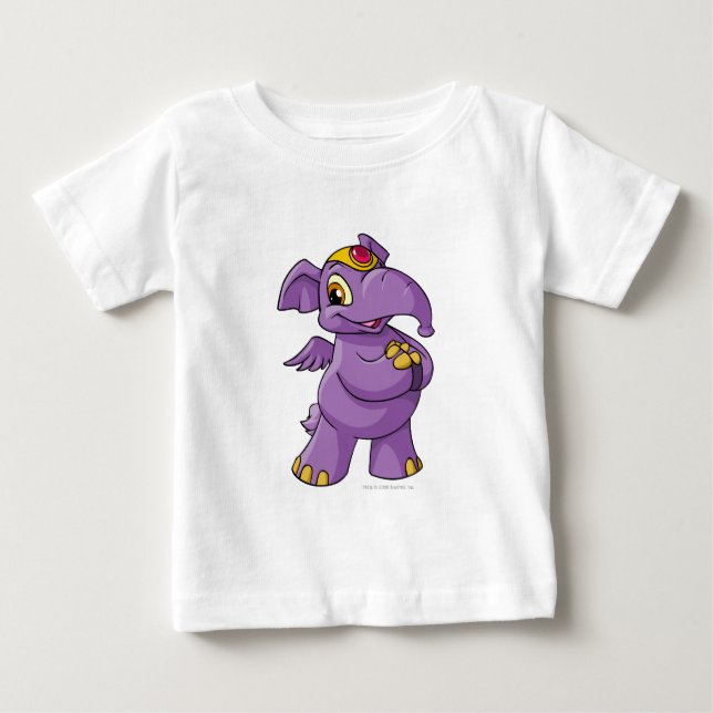 Camiseta Para Bebê Elephante Purple (Frente)