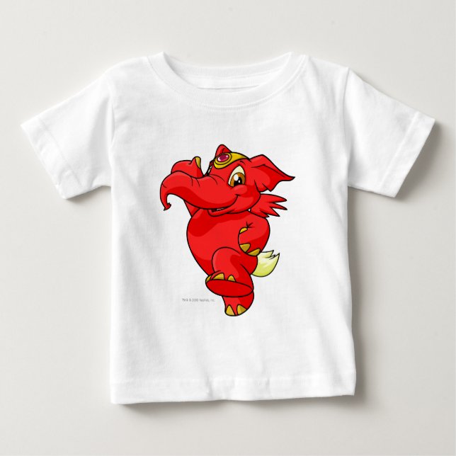 Camiseta Para Bebê Elephante Red (Frente)
