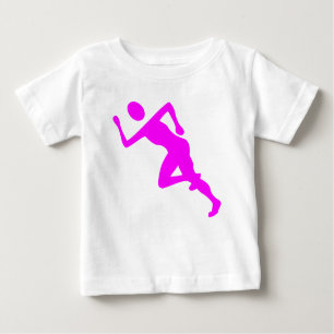 Camiseta Para Bebê Em execução - Magenta
