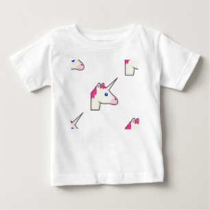 Camiseta Para Bebê emoji do unicórnio
