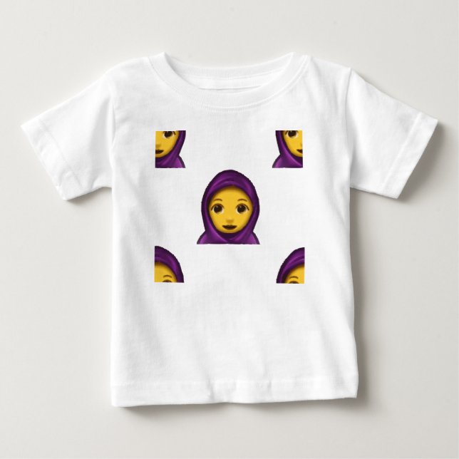 Camiseta Para Bebê emoji hajib (Frente)