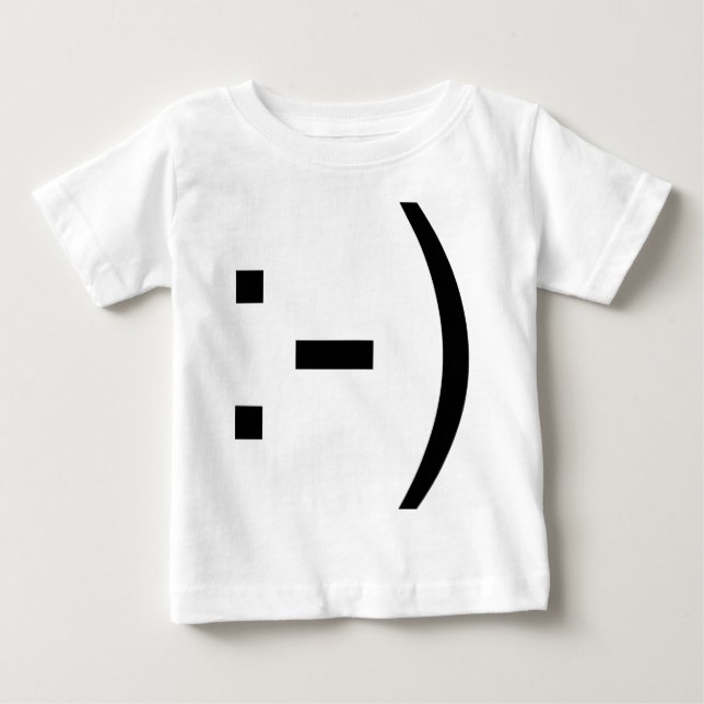 Camiseta Para Bebê Emoticon feliz da cara! (Frente)