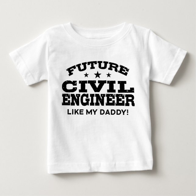 Camiseta Para Bebê Engenheiro Civil Futuro (Frente)
