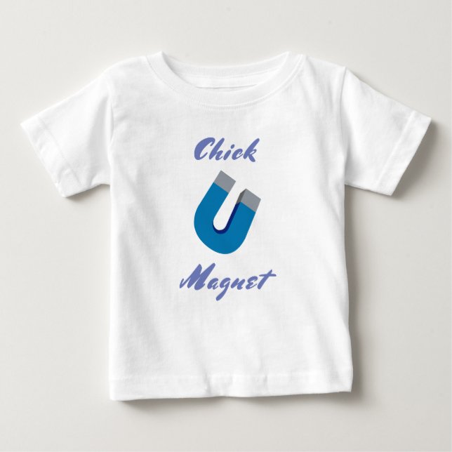 Camiseta Para Bebê Engraçado, Pintinho Magnet. (Frente)