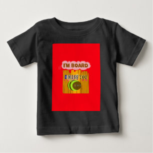 Camiseta Para Bebê Engraçado, sinto sua falta, estou entediado