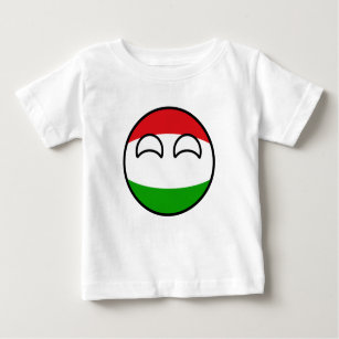 Camiseta Para Bebê Engraçado Tending Geeky Hungria Countryball
