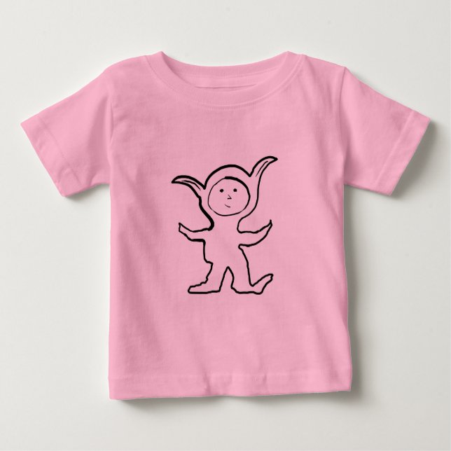 Camiseta Para Bebê Enxaqueca-chupa-chupa-chupa Design (Frente)