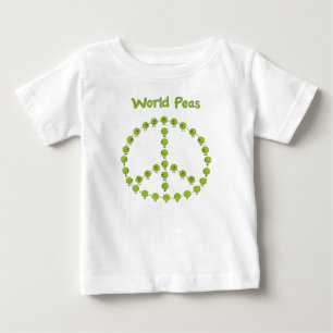 Camiseta Para Bebê Ervilhas do mundo