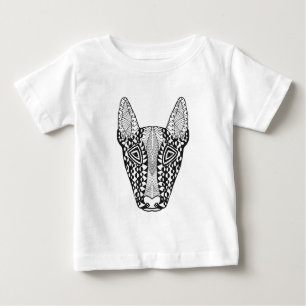 Camiseta Para Bebê Esboço de bull terrier