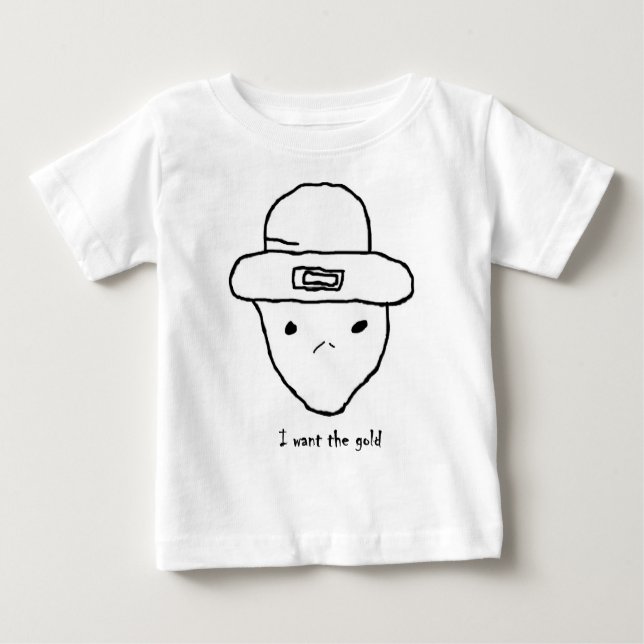 Camiseta Para Bebê Esboço do Leprechaun (Frente)