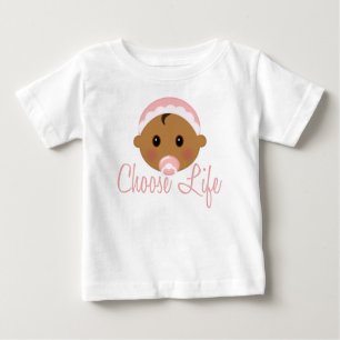 Camiseta Para Bebê Escolher a vida (garota)