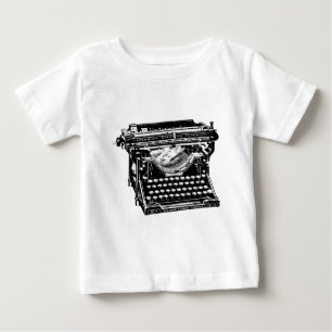 Camiseta Para Bebê Escritor de Máquina de Digitalização Underwood
