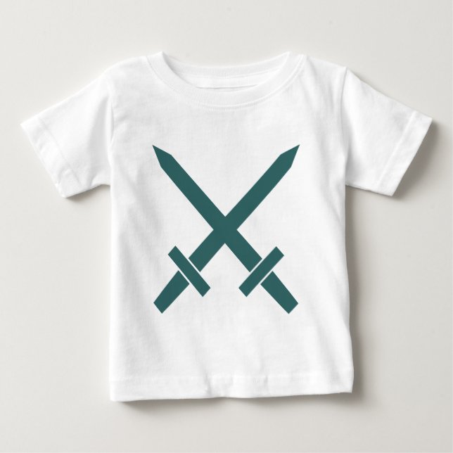 Camiseta Para Bebê Espadas Cruzadas (Frente)