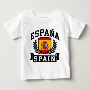 Camiseta Para Bebê Espanha de Espana