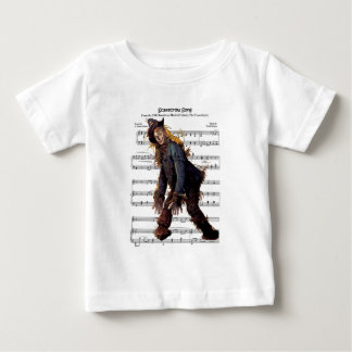 Camiseta Para Bebê Espantalho com plano de fundo de música