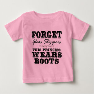 Camiseta Para Bebê Esquece as panelas de vidro, esta princesa Veste b