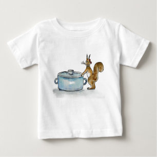 Camiseta Para Bebê esquilo pequeno