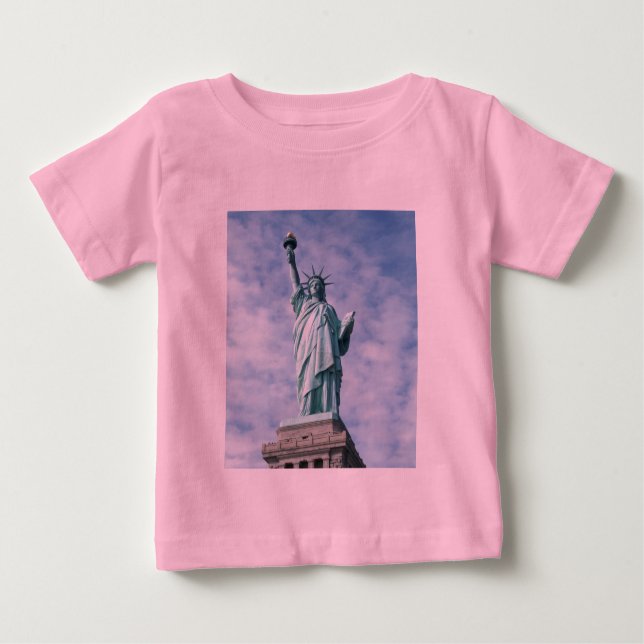 Camiseta Para Bebê Estátua da liberdade (Frente)