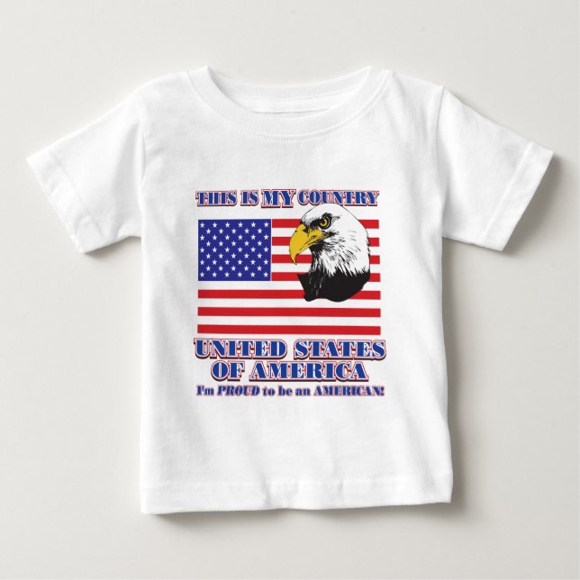 Camiseta Para Bebê Este é o meu país (Frente)
