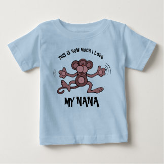 Camiseta Para Bebê Este é quanto eu amo minha Nana