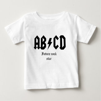 Camiseta Para Bebê Estrela do rock do futuro de ABCD