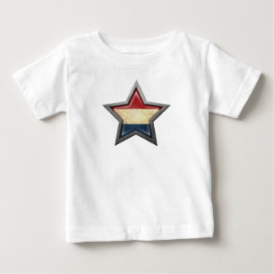 Camiseta Para Bebê Estrela holandesa da bandeira