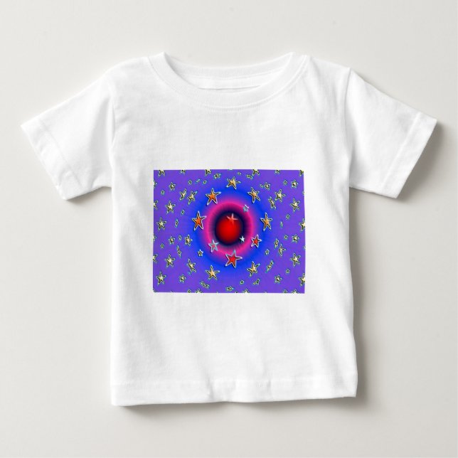 Camiseta Para Bebê Estrelas (Frente)