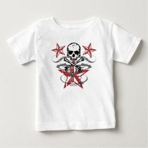 Camiseta Para Bebê Estrelas & crânio K