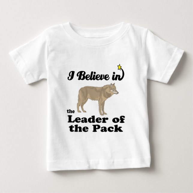 Camiseta Para Bebê eu acredito no líder da matilha (Frente)