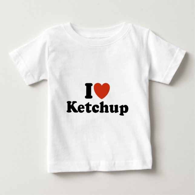 Camiseta Para Bebê Eu Adoro Ketchup (Frente)