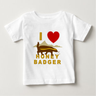CAMISETA PARA BEBÊ EU ADORO MEL BADGER