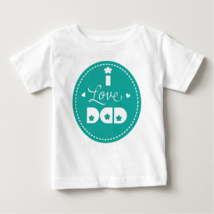 Camiseta Para Bebê Eu adoro Pai