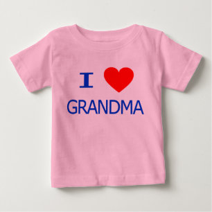 Camiseta Para Bebê Eu amo a avó