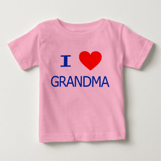 Camiseta Para Bebê Eu Amo A Avó (Frente)