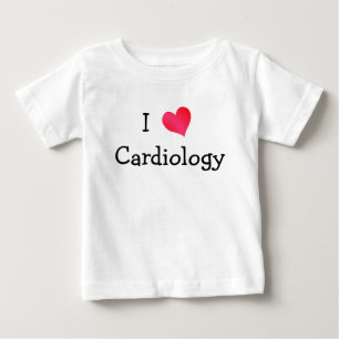 Camiseta Para Bebê Eu amo a cardiologia