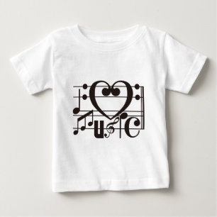CAMISETA PARA BEBÊ EU AMO A MÚSICA