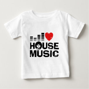 Camiseta Para Bebê Eu amo a música da casa