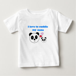 CAMISETA PARA BEBÊ EU AMO AFAGAR MINHA NANA