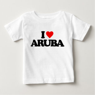 CAMISETA PARA BEBÊ EU AMO ARUBA