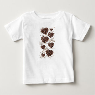 Camiseta Para Bebê "Eu Amo Café!"