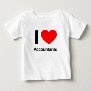 Camiseta Para Bebê eu amo contadores