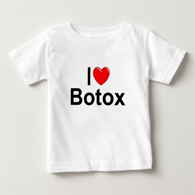 Camiseta Para Bebê Eu amo (coração) Botox (Frente)