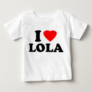 Camiseta Para Bebê Eu Amo Lola