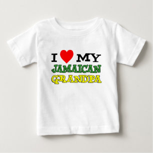 Camiseta Para Bebê Eu Amo Meu Avô Jamaicano
