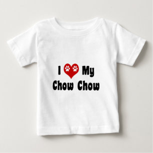 Camiseta Para Bebê Eu Amo Meu Chow Chow