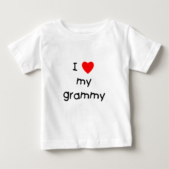 Camiseta Para Bebê Eu amo meu Grammy (Frente)