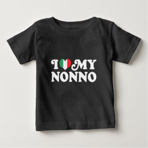 Camiseta Para Bebê Eu amo meu Nonno