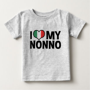 Camiseta Para Bebê Eu amo meu Nonno